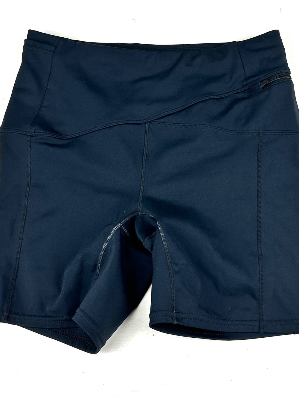 Oiselle Bike Shorts Womens 04 Active Workout Zip Pocket Black